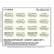 16 Dolls House Miniature White Apothecary Labels For Jars Set 2
