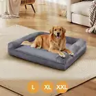 Extra Large Dog Sofa Bed Orthopedic Memory Foam Waterproof & Warm Doggy Beds