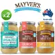 【Mayvers】澳洲香烤無糖花生醬&無鹽花生醬(任選兩入組375g)