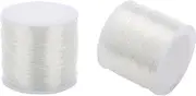 2 Roll Clear Elastic Beading Threads, 1.2mm & 1.5mm, Stretchy Crystal Bracelet String for Bracelet, Beading, Jewelry Making