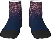 [JBYJBX] Navy Blue Sky And Stars Print Adult Socks Womens Mens Workout Thermal Cozy All-Season Gift Holiday Articles Use