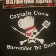 Barbecue Apron Captain Cook Surrender Yer Buns