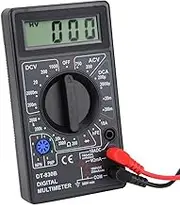 LCD Digital Multimeter, Multimeter, With Large Screen Display Rubber for Factories Radio Enthusiasts Families Laboratories(-830B black)