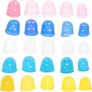 Guitar fingertip covers，rubber finger tips guard finger protectors for hot glue silicone finger tips guitar craft finger caps instrument thumb