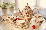 New Design Flowers Bone China High Tea Set Afternoon Tea Set Coffee Sets