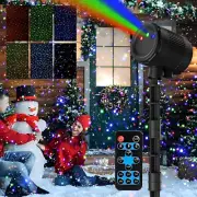 Christmas Projector Lights Outdoor, 3 Color Laser Starry Light Show with RF Remo