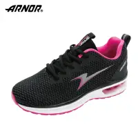 在飛比找momo購物網優惠-【ARNOR】阿諾-輕量慢跑鞋 女 黑粉桃(ARWR2216