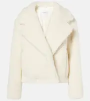 [Max Mara] Max Mara Oggeri alpaca, wool, and silk teddy coat UK 16 white