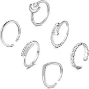 Zolure Stainless Steel Toe Rings and Anklets for Women #2 silver toe ring