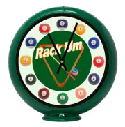 Pool Room Rack Green, Green Non-Lighted Gas Pump Globe Advertising Quartz Clock