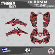 Graphics Kit for HONDA TRX 250EX (2006-2012) 16MIL Snagged Series - Red Shift