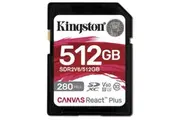 Kingston Canvas React Plus SDXC Memory Card - 512GB UHS-II - U3 - V60 - Read up