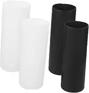 ELAYARD 4pcs Silicone Water Bottle Sleeve Non Protection Covers Wear Resistant Insulation for Heat Preservation and Transparent
