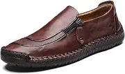 [Asifn] Men Casual Leather Loafers Summer Walking Shoes Fashionable Boat Moccasins Slip on Comfortable Driving Footwear