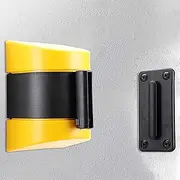 Retractable Barrier Retractable Queue Rope Barrier,Queue Barrier Belt,Fixed Wall Mount Belt Barrier, Magnetic Retractable Rope Partition for Guide with ABS Case, Crowd Control Ribbon
