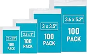 WOW DING Small Plastic Bags, 400 PCS Mini Baggies, 4 Assorted Sizes, Transparent Jewelry Zip Lock, Resealable Poly for Pill, Beads, Screws, Packaging