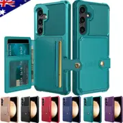 For Samsung S25 Edge S24 FE Plus Ultra S23 S22 S21 Wallet Card Slot Case Cover
