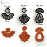 Floral Polymer Clay Cutter set of 6 | Clay Stamp Cutter | Unique clay cutter |