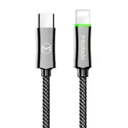 Knight Series Auto Disconnect Type-C To 8 Pin Charging Cable Length: 1.2M(Black)