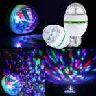 RGB LED Crystal Ball Rotating Stage Light Bulbs E27 3W Disco Party Xmas Lamps PP