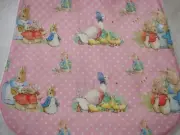 Peter Rabbit Pink Burp Cloth Handmade