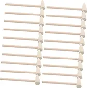 BCOATH 20 Pcs Wooden Mini Hammer Set for Kids: Small Mallets for Crafts and Pounding Games Toddler Educational Toy for Sharing and Imaginative Play