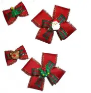 Puppy bows ~ santa claus christmas tree rudolph collar slide or pet hair bow