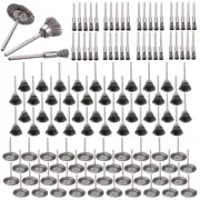 Wire Buffing Wheel Brush Set, Wire Brush Set 1/8" Shank for Rotary Tools Acce
