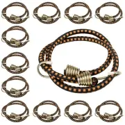 [12 Pack] 36" Inch Industrial Bungee Cord - Super Heavy Duty, Strong Metal Hooks