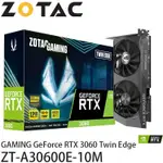 【MR3C】含稅公司貨 ZOTAC GAMING GEFORCE RTX 3060 TWIN EDGE PCI-E顯示卡