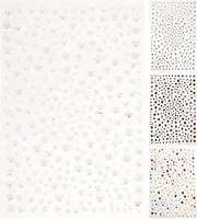 Face Gems Rhinestones Stickers, 4pcs Nail Pearls and Gems Sticker Flatback Crystal AB Rhinestones Sticker for DIY Manicure and Craft Projects