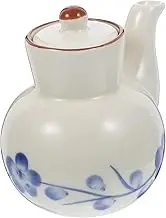 DONFAMDS Ceramic Condiment Pot Blue White Soy Sauce Dispenser Multi-Function Condiment Holder Kitchen Spice Dispenser for Easy Cooking
