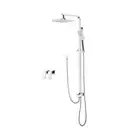 8 Inch Square Hand Held Shower Head Adjustable Height Shower Rail Set
