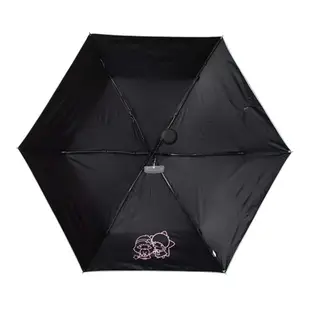 《三麗鷗正版授權 雙子星》手開黑膠口袋折傘 KiKi&LaLa 雙子星- 晴雨傘 折傘 UV傘 三麗鷗