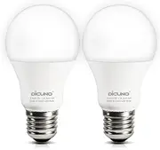 DiCUNO Dusk to Dawn Light Sensor Bulbs Outdoor, 60W Equivalent, Daylight White 5000K, 9W 800LM, Automatic On/Off Energy Saving Light Bulbs for Porch, Garage, Non-dimmable, Pack of 2