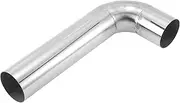 X AUTOHAUX 2.5" OD 90 Degree Mandrel Bend Elbow T304 Stainless Steel Exhaust Tube Pipe Piping Surface Polishing Silver Tone