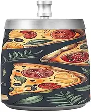 Pizza Slices Pineapples Ash Tray Women, Stainless Steel Ashtray with Lid, Ashtrays for Cigarettes Outdoor