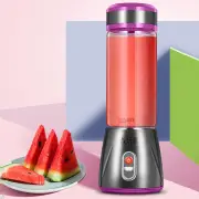 Glass Electrical Fruit Juicer Bottle Stainless Steel Juice Maker Machine Portable Blender Mixer