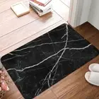 Black Marble Stone Texture Pattern Doormat Kitchen Entrance Bathroom Carpet Mat