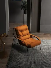 在飛比找樂天市場購物網優惠-懶人沙發 設計師單人沙發椅懶人躺椅客廳創意老虎椅皮意式休閑沙