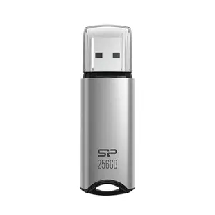 SILICON POWER 廣穎電通 M02 256G USB 3.2 Gen 1鋁合金精品碟 銀