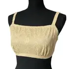 Aerie Coral Lace Pale Yellow Cream Bandeau Bralette