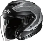 HJC i31 Tevis Jet Helmet, black-grey, Size M for Men Black Grey