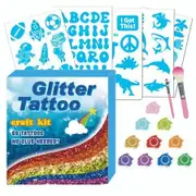 Blue Set Glitter Tattoo Stickers Children DIY Diamond Body DIY Creative Stage Concert Glitter Tattoo