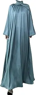 [Sweejim] Women's Lantern Sleeve Muslim Dress Abaya Eid Party Dresses Morocco Abayas Kaftan Long Robe