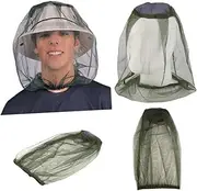 Outdoor Protection Hat Fine Mesh Insect Netting Head Net Comfortable Elastic Neck 4-pack