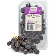 Macro Organic Black Grapes 500g