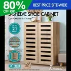 ALFORDSON Shoe Cabinet Organiser Storage Rack Drawer Shelf 21 Pairs Wood