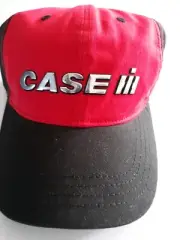 red/black Case IH tractors cap hat cloth front & back...WITH TAG