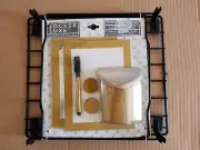 Locker Luxe Combo Shelf Set Magnetic Mirror Storage Cup Dry Erase Pen Gold